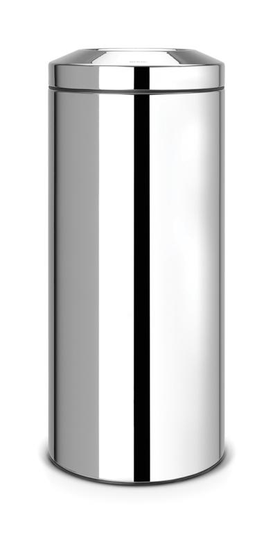 Brabantia Prullenbak met vlamdover - 30Ltr - Brilliant Steel
