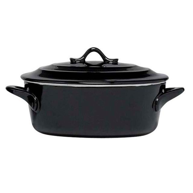 Ovenschotel m/d ovaal zwart 500cc