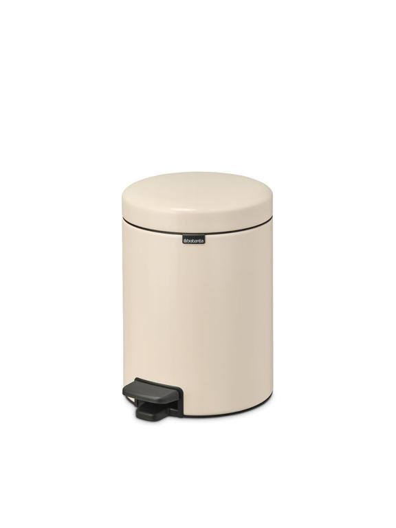 Brabantia NewIcon Pedaalemmer - 5Ltr - Soft Beige