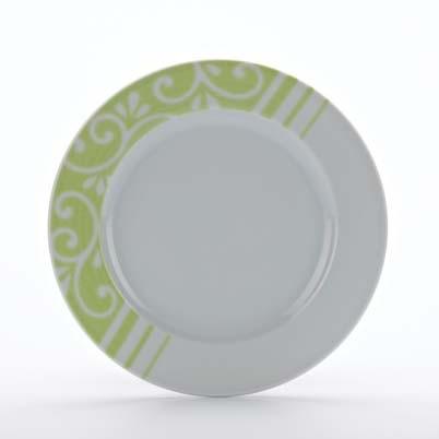 Bord XL groene krul 230mm