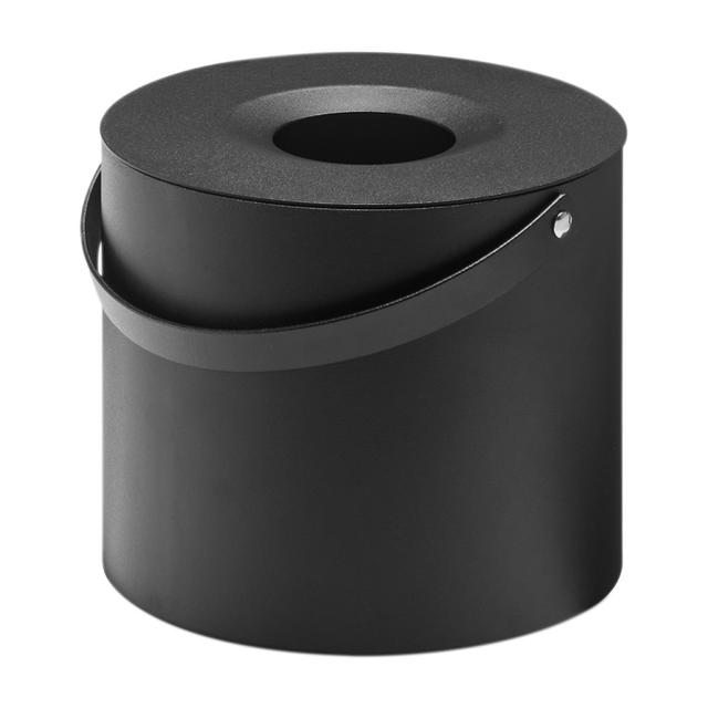 Yamazaki Tower Tissuebox rond met handvat - Zwart