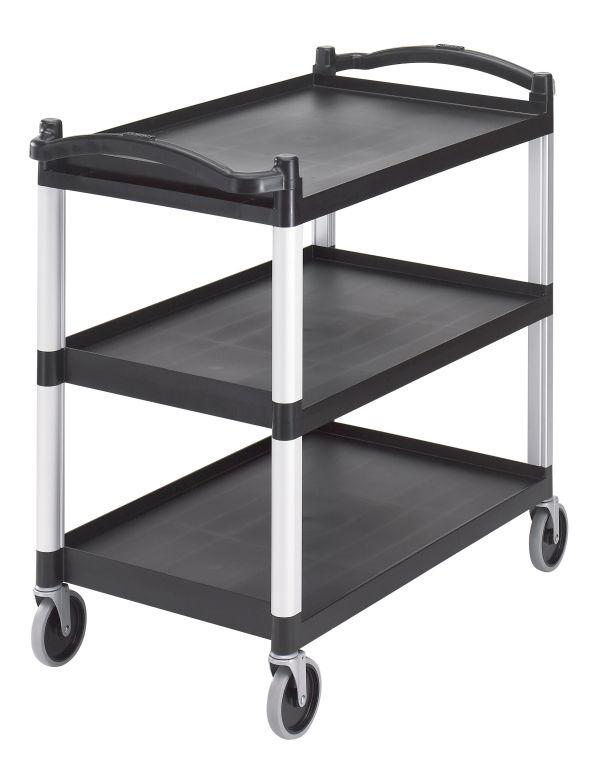 Cambro Serveerwagen met 3 bladen - Zwart