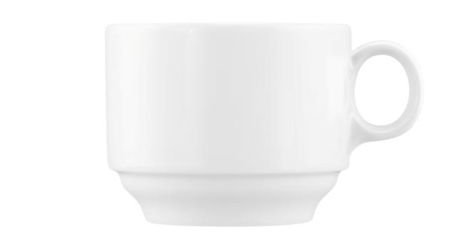 Kop koffie met oor stapelbaar Sento wit 200cc