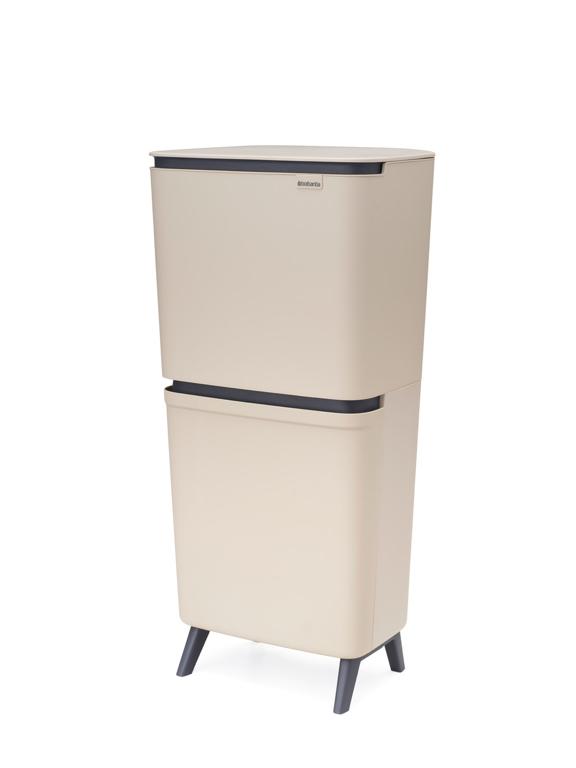 Brabantia SortUp Prullenbak - 20 + 25Ltr - Soft Beige