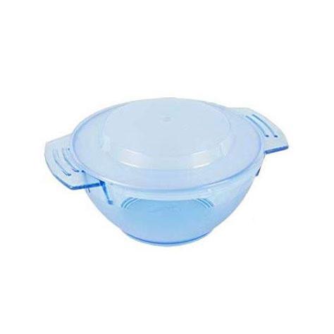 Bowl met deksel PC blauw 450cc