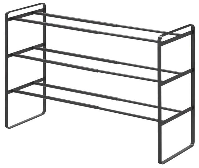 Yamazaki Frame Schoenenrek uitschuifbaar 3-laags - Zwart