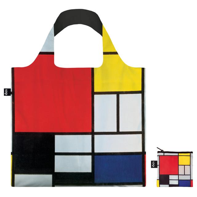 LOQI Bag Large - Composition with Red, Yellow, Blue and Black gerecycled