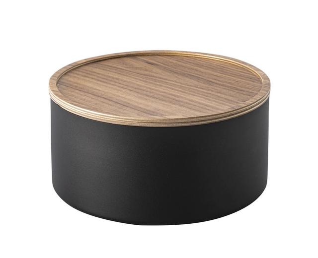 Yamazaki Rin Opbergdoos met deksel hoog - Zwart