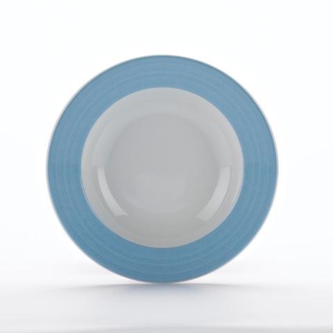Seltmann XL Bord diep - Ø230mm - Rand blauw