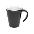 Koffiebeker met groot oor zwart/wit  PBT 300cc
